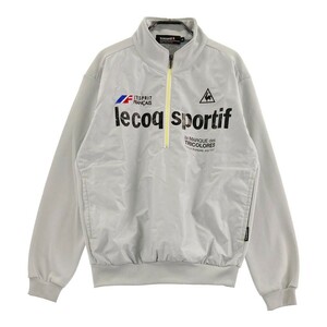 【1円】LECOQ GOLF ルコックゴルフ ハーフジップ 長袖ブルゾン ナイロン切替 チェック柄 グレー系 M [240101119741]