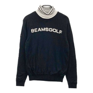 【1円】BEAMS GOLF ビームスゴルフ タートルネック ニットセーター ブラック系 M [240101125199]