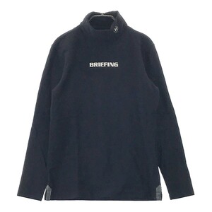 【1円】BRIEFING GOLF ブリーフィング 裏起毛ハイネック長袖Tシャツ ネイビー系 S [240101129598]