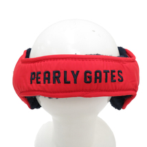 【新品】PEARLY GATES パーリーゲイツ 裏ファー イヤーマフ レッド系 FR [240101136822] ゴルフウェア_画像2