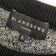 ST ANDREWS セントアンドリュース 長袖ニットセーター 総柄 ブラック系 L [240101136204] ゴルフウェア レディース_画像4