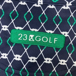23区GOLF ニジュウサンクゴルフ 半袖ポロシャツ 総柄 ネイビー系 L [240101113214] ゴルフウェア メンズの画像5