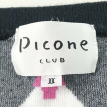 PICONE CLUB ピッコーネクラブ 起毛ベスト ダイヤ 総柄 ホワイト系 2 [240001913918] ゴルフウェア レディース_画像4