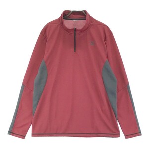 MIZUNO GOLF ミズノゴルフ ハーフジップ 長袖Tシャツ レッド系 XL [240001974556] ゴルフウェア メンズ