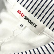 【新品】MU SPORTS エムユースポーツ 半袖ポロシャツ マリン柄 ホワイト系 48 [240001787712] ゴルフウェア メンズ_画像7