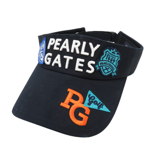 PEARLY GATES パーリーゲイツ サンバイザー ブラック系 FR [240101140988] ゴルフウェア