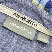 ASHWORTH アシュワース 半袖ポロシャツ チェック柄 ブルー系 L [240001990951] ゴルフウェア メンズ_画像5