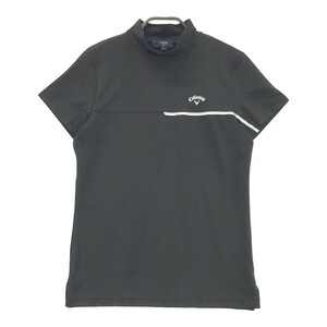 CALLAWAY Callaway 2022 год модели с высоким воротником короткий рукав футболка оттенок черного L [240001998160] Golf одежда женский 