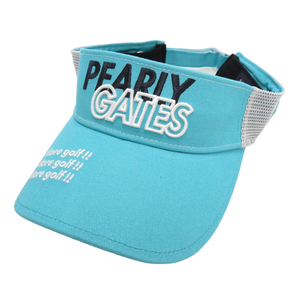 【新品】PEARLY GATES パーリーゲイツ ロゴ サンバイザー ブルー系 FR [240101002253] ゴルフウェア