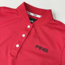 PING ピン 半袖Tシャツ ポロシャツ レッド系 M [240001877445] ゴルフウェア レディース_画像3