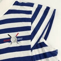 BEAMS GOLF ビームスゴルフ 襟付 半袖Tシャツ 刺繍 ボーダー柄 ホワイト系 S [240001950885] ゴルフウェア レディース_画像4