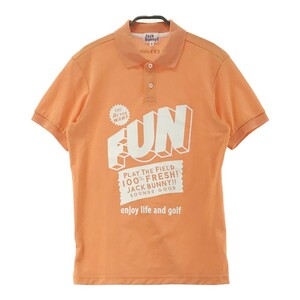 JACK BUNNY ジャックバニー 半袖ポロシャツ ビッグプリント オレンジ系 3 [240001953452] ゴルフウェア メンズ