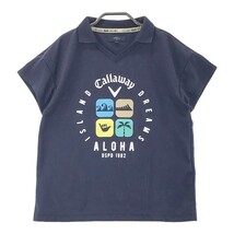 CALLAWAY キャロウェイ 襟付 半袖Tシャツ ネイビー系 M [240001962506] ゴルフウェア レディース_画像1