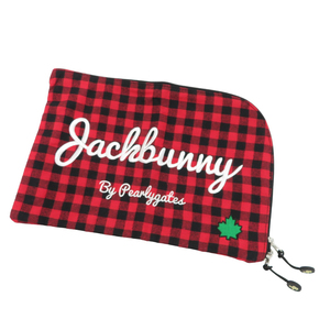 JACK BUNNY ジャックバニー クラッチバッグ チェック柄 レッド系 [240001976797] ゴルフウェア メンズ