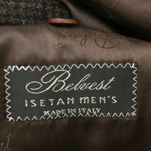 Belvest ベルベスト ISETAN MENS 伊勢丹 テーラードジャケット ウール カシミヤ 千鳥柄 ブラウン系 48 [240101134513] メンズ_画像3