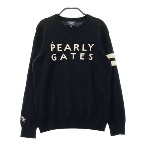 PEARLY GATES パーリーゲイツ カシミヤ混 ニットセーター ブラック系 0 [240101126783] ゴルフウェア レディース