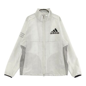 ADIDAS GOLF アディダスゴルフ N67983 ジップジャケット 総柄 ホワイト系 L [240101114235] ゴルフウェア メンズ