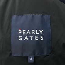 PEARLY GATES パーリーゲイツ 2023年モデル フード付 中綿ジャケット 千鳥格子柄 ネイビー系 4 [240101141913] ゴルフウェア メンズ_画像4