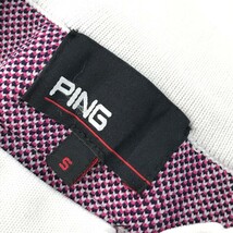PING ピン 2023年モデル 半袖 ニットセーター 上下セット 総柄 ホワイト系 S [240101131297] ゴルフウェア レディース_画像8