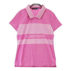 J.LINDEBERG ジェイリンドバーグ 襟付 半袖Tシャツ ピンク系 M [240001930668] ゴルフウェア レディース