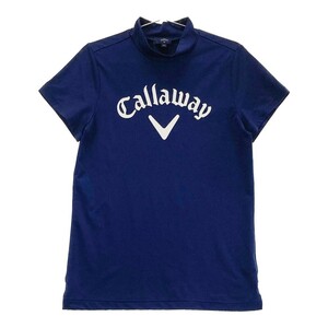 CALLAWAY キャロウェイ 2022年モデル ハイネック 半袖Tシャツ ネイビー系 LL [240101143396] ゴルフウェア レディース