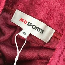 【新品】MU SPORTS エムユースポーツ ハーフジップ 半袖ベロアワンピース レッド系 42 [240001805394] ゴルフウェア レディース_画像6