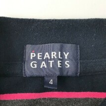 PEARLY GATES パーリーゲイツ 長袖 ポロシャツ ボーダー柄 グレー系 4 [240001885586] ゴルフウェア メンズ_画像5