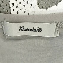 【美品】RUSSELUNO ラッセルノ NX-81106 メッシュ切替 長袖Tシャツ ルチャ ビッグロゴ グレー系 5 [240001892328] ゴルフウェア メンズ_画像5