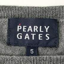 PEARLY GATES パーリーゲイツ 薄手ウール混ニットセーター グレー系 5 [240001904336] ゴルフウェア メンズ_画像3