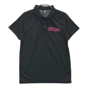 GOTCHA ガッチャ 半袖ポロシャツ ブラック系 S [240101021640] ゴルフウェア メンズ