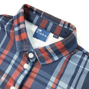 FIDRA フィドラ 半袖ポロシャツ チェック柄 ネイビー系 XL [240101037399] ゴルフウェア レディースの画像3