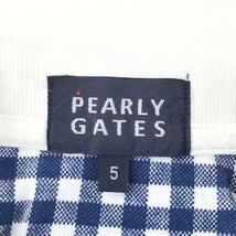 PEARLY GATES パーリーゲイツ 半袖ポロシャツ チェック柄 ブルー系 5 [240101038591] ゴルフウェア メンズ_画像5
