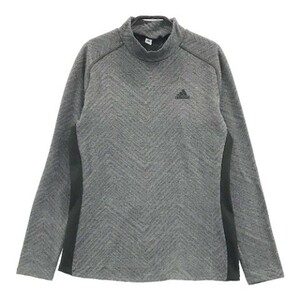 【1円】ADIDAS GOLF アディダスゴルフ ハイネック 長袖Tシャツ グレー系 M [240001944360]