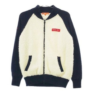 【1円】BEAMS GOLF ビームスゴルフ ボア 切替 ニット ジャケット ホワイト系 L [240101062018]