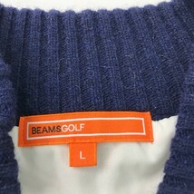 【1円】BEAMS GOLF ビームスゴルフ ボア 切替 ニット ジャケット ホワイト系 L [240101062018]_画像7