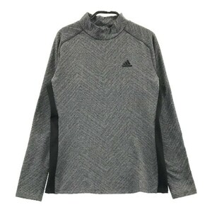 ADIDAS GOLF アディダスゴルフ 裏起毛 ハイネック 長袖Tシャツ グレー系 M [240001949483] ゴルフウェア レディース