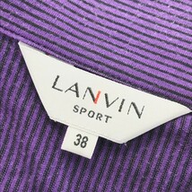 【1円】LANVIN SPORT ランバン スポール ハーフジップ 長袖Tシャツ ストライプ柄 パープル系 38 [240101015257]_画像5