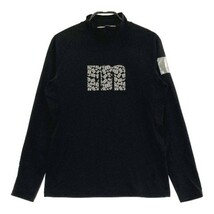 【1円】MUNSINGWEAR マンシングウェア MEWUJB05 2022年モデル ハイネック 長袖Tシャツ ブラック系 M [240101090744]_画像1