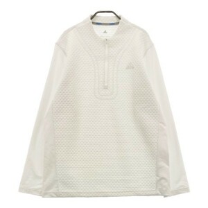 【1円】ADIDAS GOLF アディダスゴルフ FS6846 ハーフジップ 長袖Tシャツ ホワイト系 XO [240101093154]