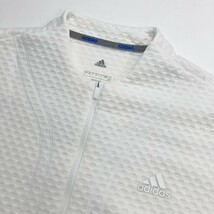 【1円】ADIDAS GOLF アディダスゴルフ FS6846 ハーフジップ 長袖Tシャツ ホワイト系 XO [240101093154]_画像3