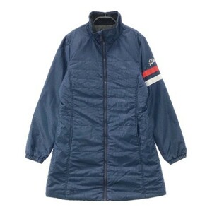 【1円】FILA GOLF フィラゴルフ 中綿 ロングジャケット 千鳥柄 ネイビー系 L [240001991680]