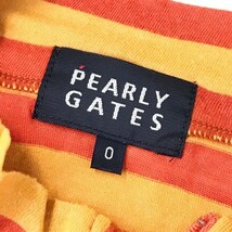 PEARLY GATES パーリーゲイツ 055-266045 ハーフジップ 長袖Tシャツ ボーダー柄 オレンジ系 0 [240001947854] ゴルフウェア レディース_画像6
