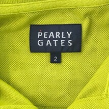 PEARLY GATES パーリーゲイツ 半袖ポロシャツ ロゴ刺繍 イエロー系 2 [240001827445] ゴルフウェア レディース_画像6