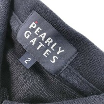 PEARLY GATES パーリーゲイツ 半袖ポロシャツ ニコちゃん 総柄 ネイビー系 2 [240001990155] ゴルフウェア レディース_画像5