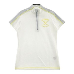 JACK BUNNY ジャックバニー ハーフジップ半袖Tシャツ ホワイト系 0 [240001993376] ゴルフウェア レディース