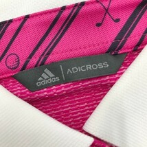 ADIDAS GOLF アディダスゴルフ ADICROSS 半袖ポロシャツ ピンク系 M [240001996678] ゴルフウェア レディース_画像4