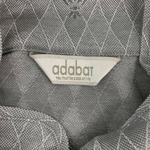 ADABAT アダバット ハーフジップ 半袖Tシャツ ダイヤ柄 グレー系 50 [240001997751] ゴルフウェア メンズ_画像6