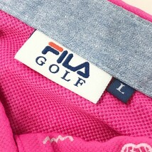FILA GOLF フィラゴルフ ML5IL605 半袖ポロシャツ サボテン 総柄 ピンク系 L [240101002594] ゴルフウェア レディース_画像6