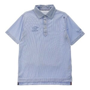CUTTER&BUCK カッターアンドバック 半袖ポロシャツ ストライプ柄 ブルー系 M [240101002952] ゴルフウェア メンズ