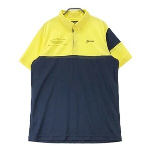 SRIXON スリクソン 半袖ポロシャツ DESCENTE ネイビー系 LL [240001983860] ゴルフウェア メンズ